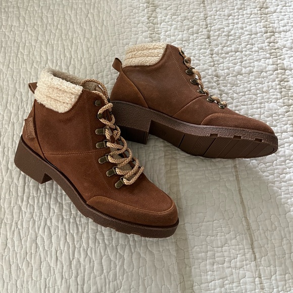 Dr Scholl's tucker tan leather ankle boots size 9 - Picture 1 of 5